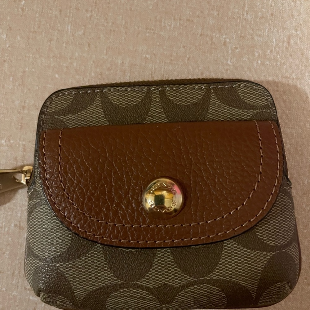 Coach Penny Card Case in Signature Canvas